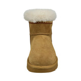 Leder Stiefeletten hellbraun