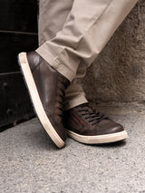 Leather lace-ups dark brown