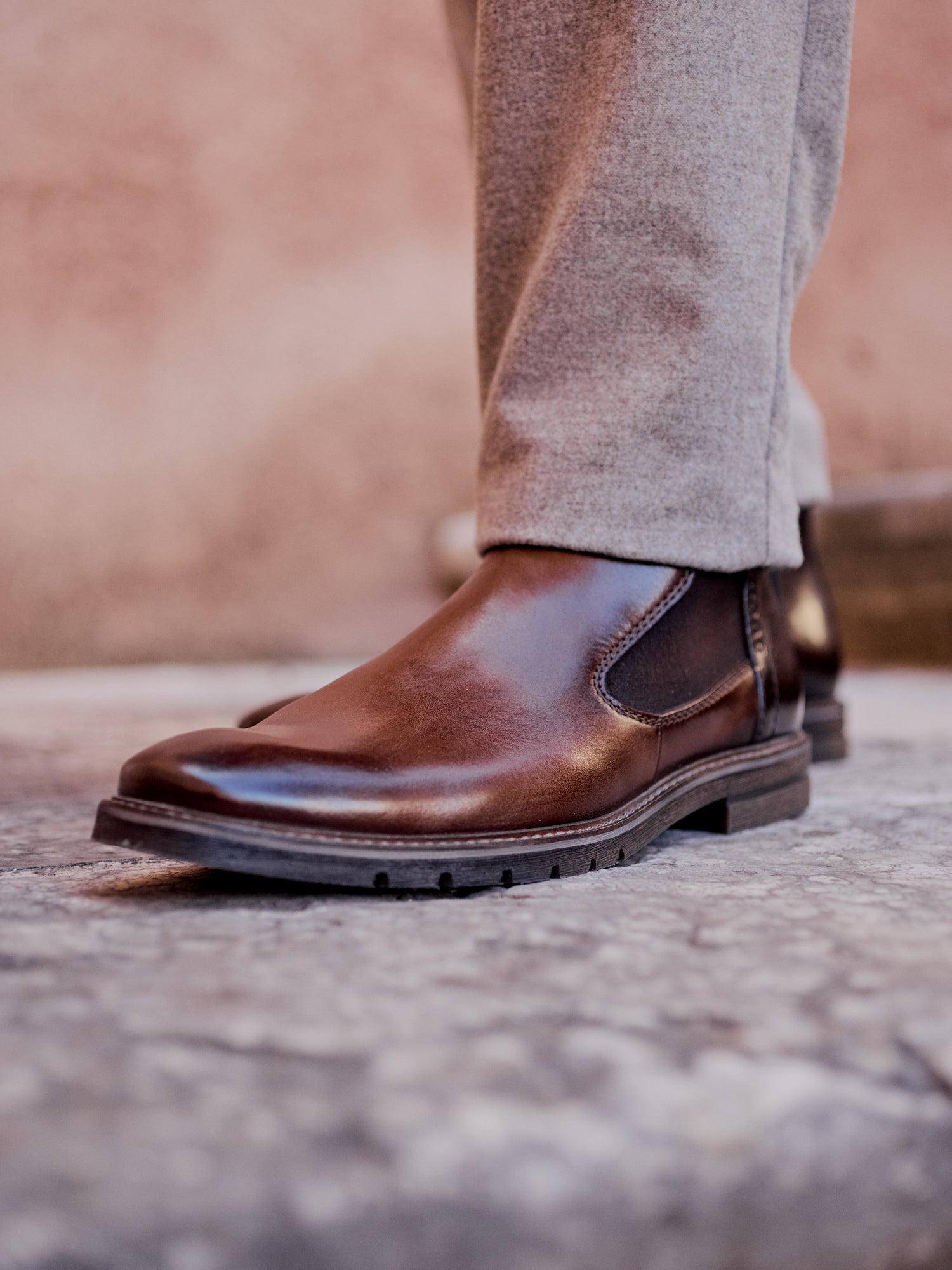 Leder Chelsea cognac