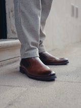 Leder Chelsea cognac