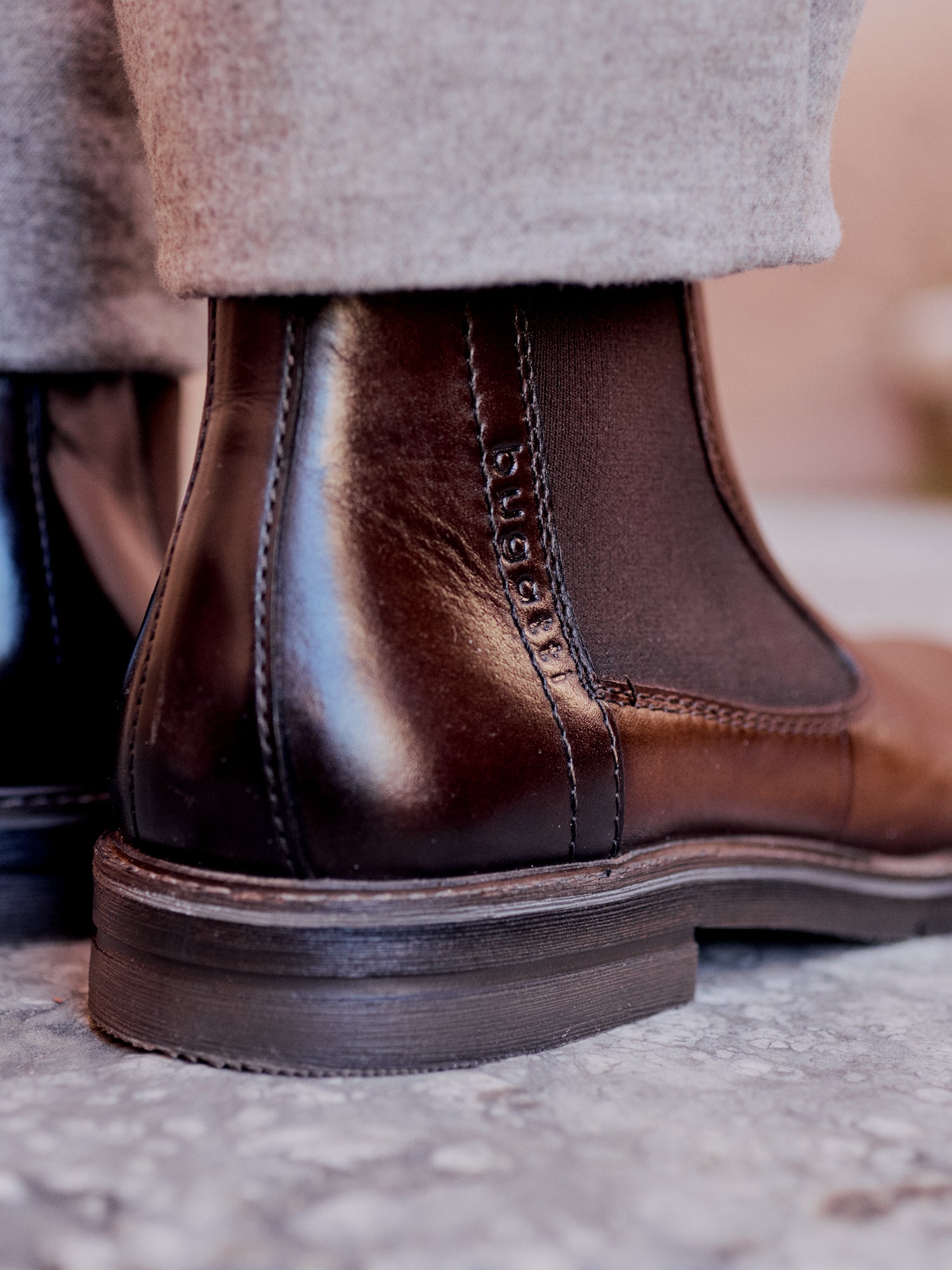 Leder Chelsea cognac