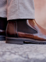 Leder Chelsea cognac