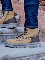 Schnürstiefel beige