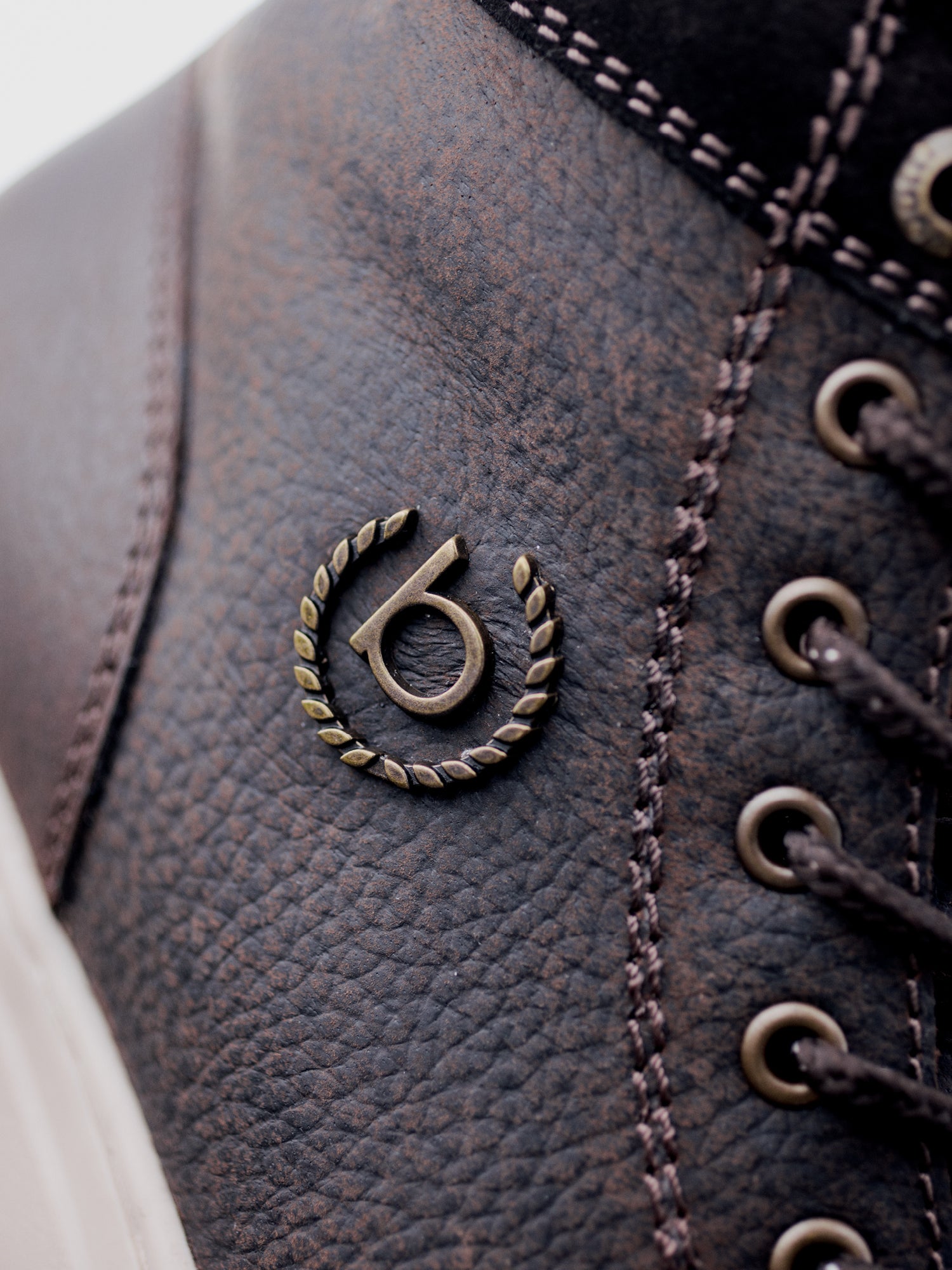 Leather Lace-up Boots dark brown