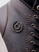 Leather Lace-up Boots dark brown