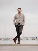 Leder Schnürstiefel cognac