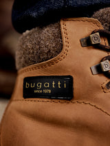 Leder Schnürstiefel cognac