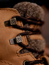 Leder Schnürstiefel cognac