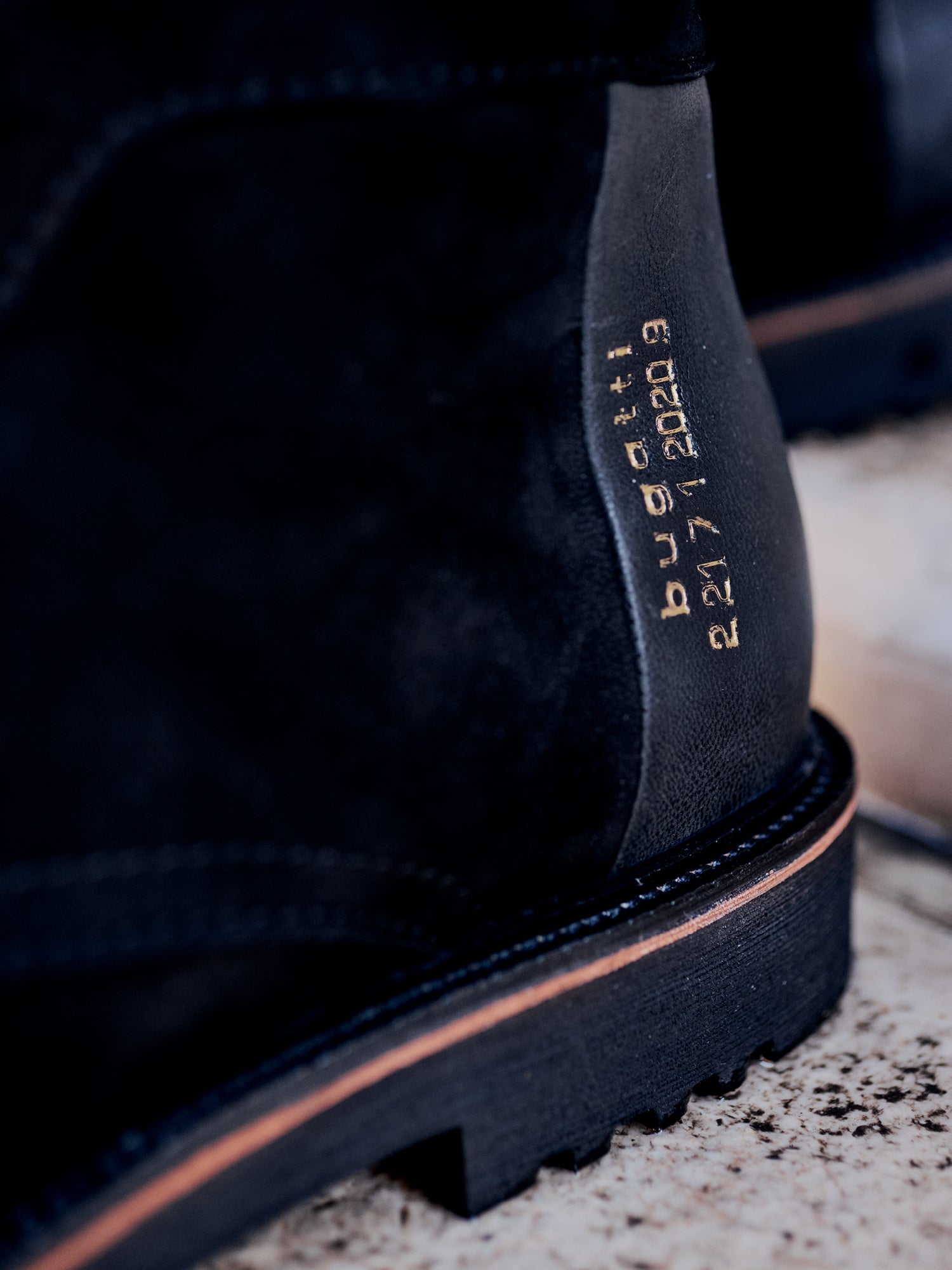 Leather Lace-up Boots black