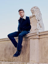 Leather Lace-up Boots black