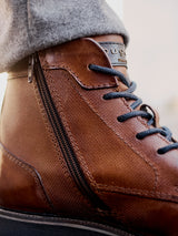 Leather Lace-up Boots cognac