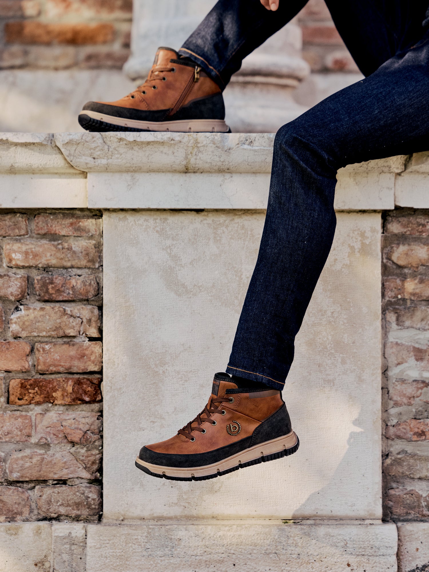 Lace-up Boots cognac