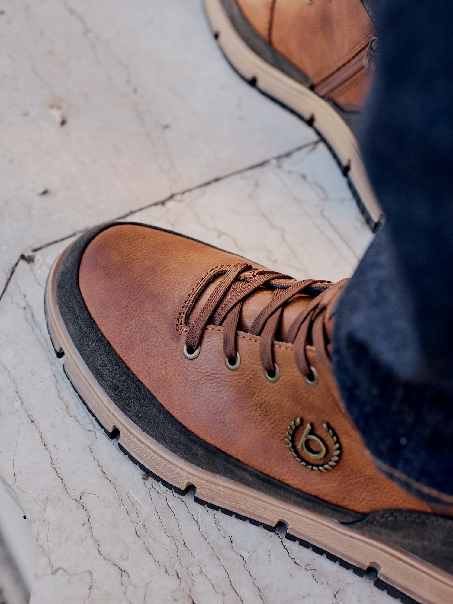 Lace-up Boots cognac
