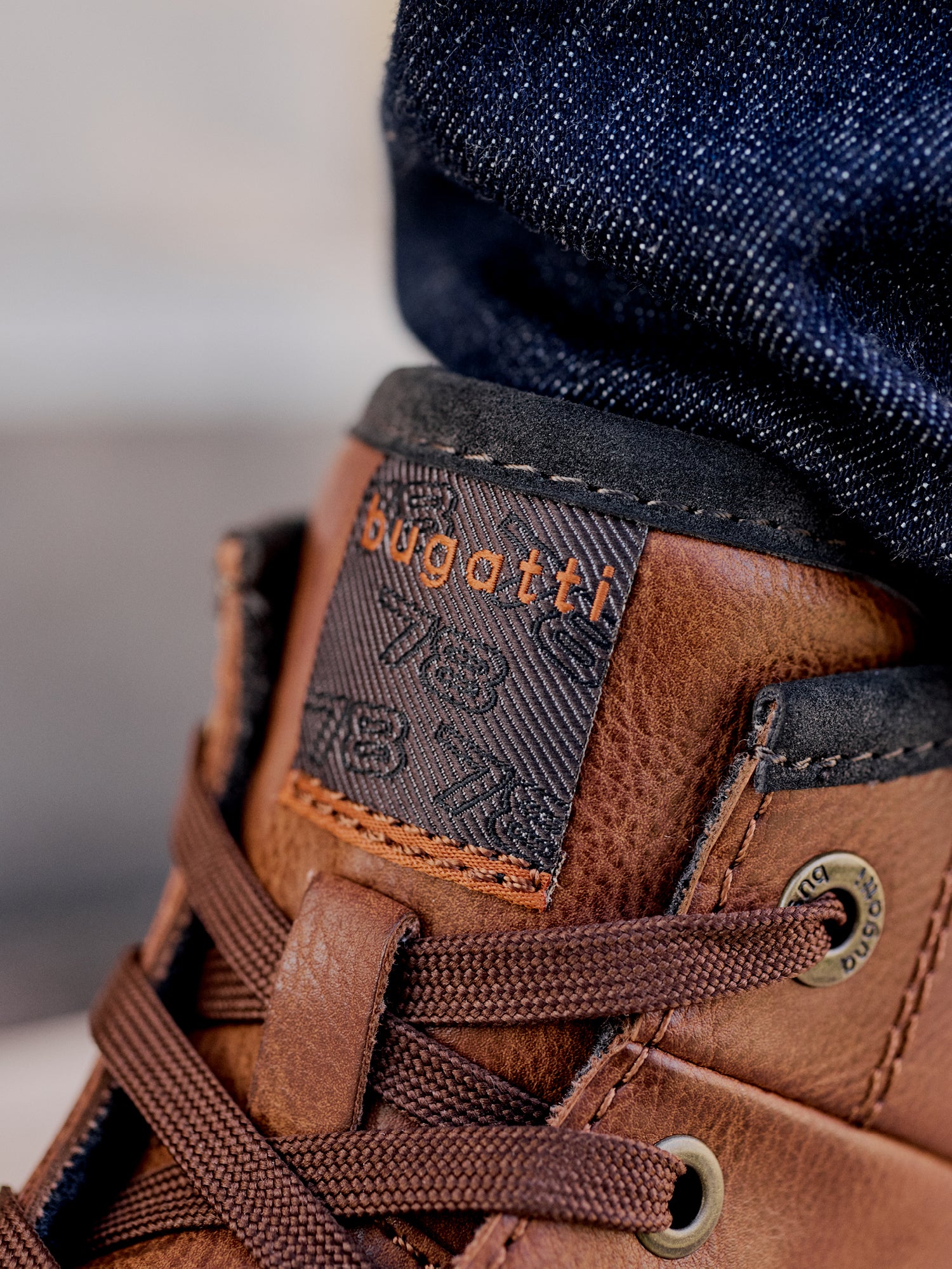 Lace-up Boots cognac