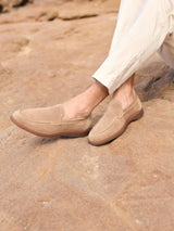 Leather Slip on sand