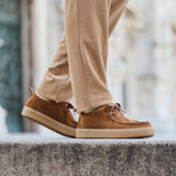 Leather Lace Shoe Hube cognac