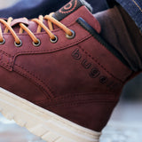 Leder Schnürstiefel bordo