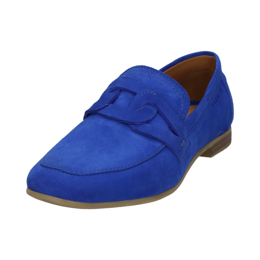 Leather loafers blue