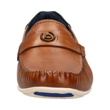 Leather moccasin cognac