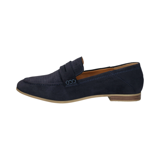 Leather loafers dark blue