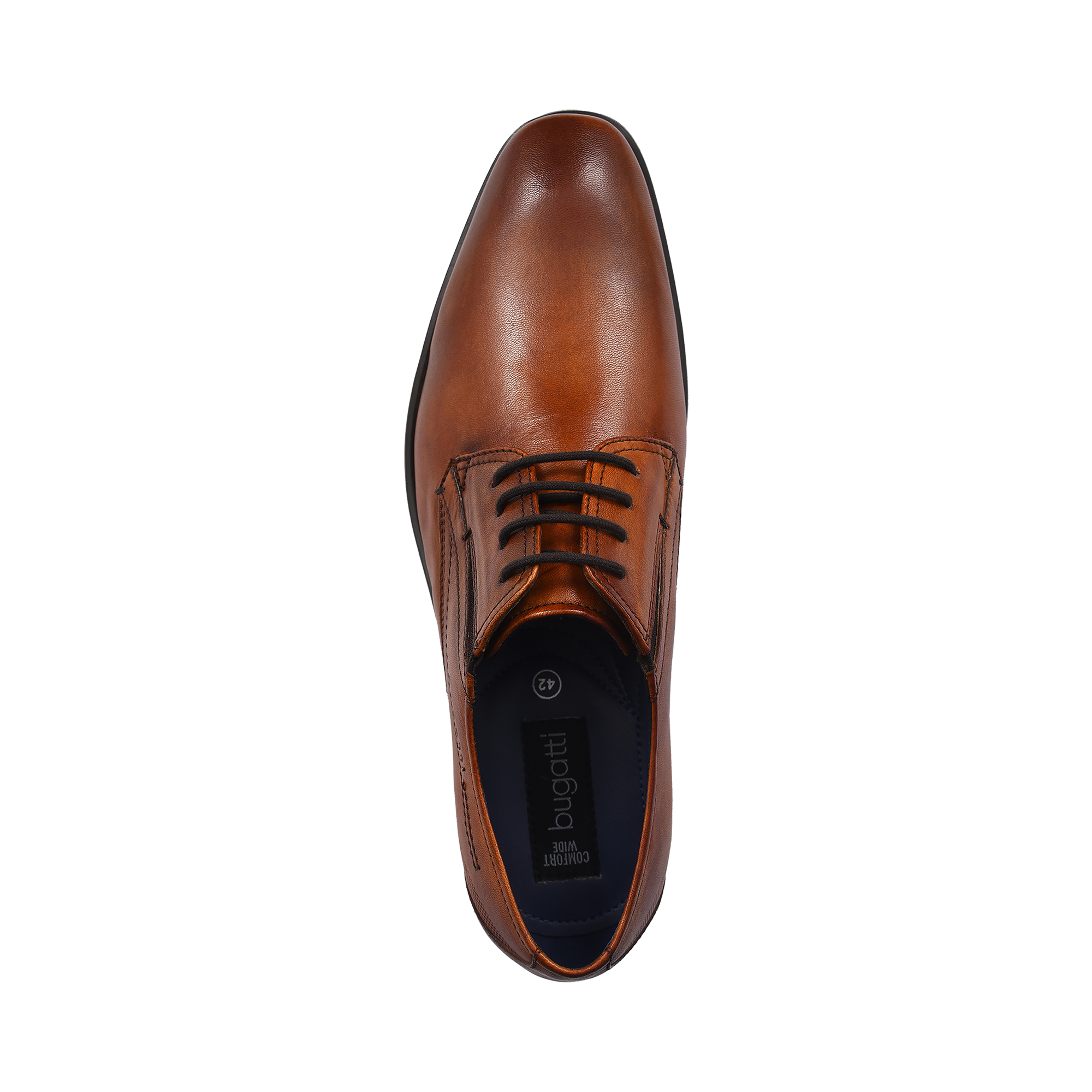 Business lace-up cognac