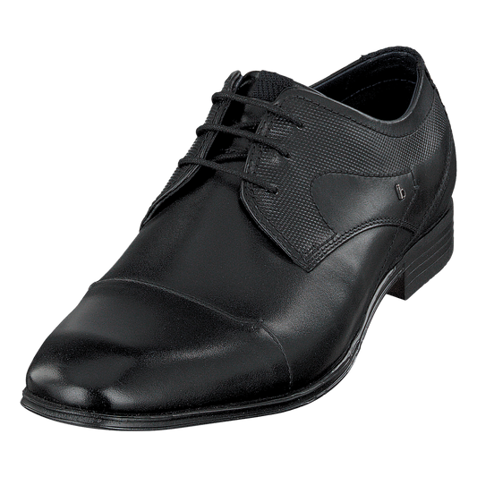 Black Leather Business Lace Shoe