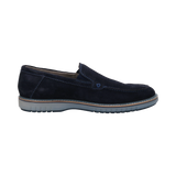 Leder Slip on dunkelblau