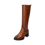 Long-shaft boots cognac