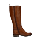 Long-shaft boots cognac