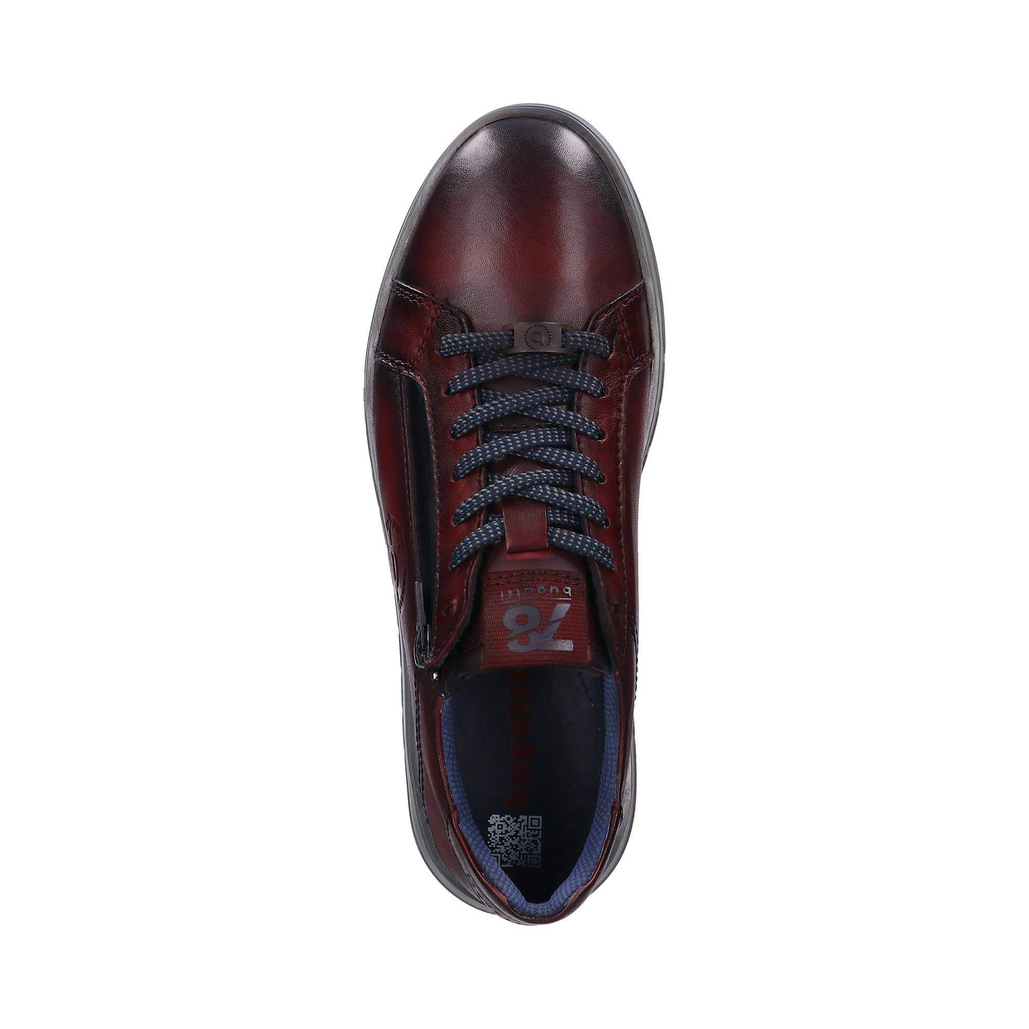 Leather sneaker red