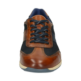 Sneaker in pelle color cognac