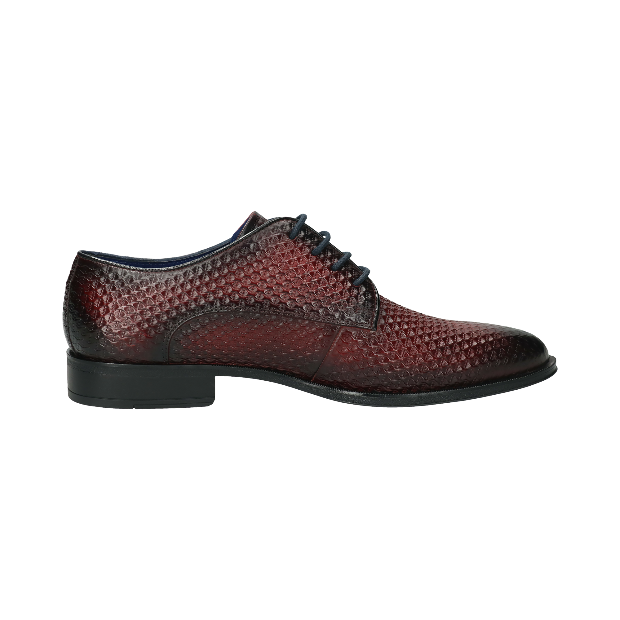 Leather Business lace-up dark red