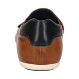 Leather moccasin cognac