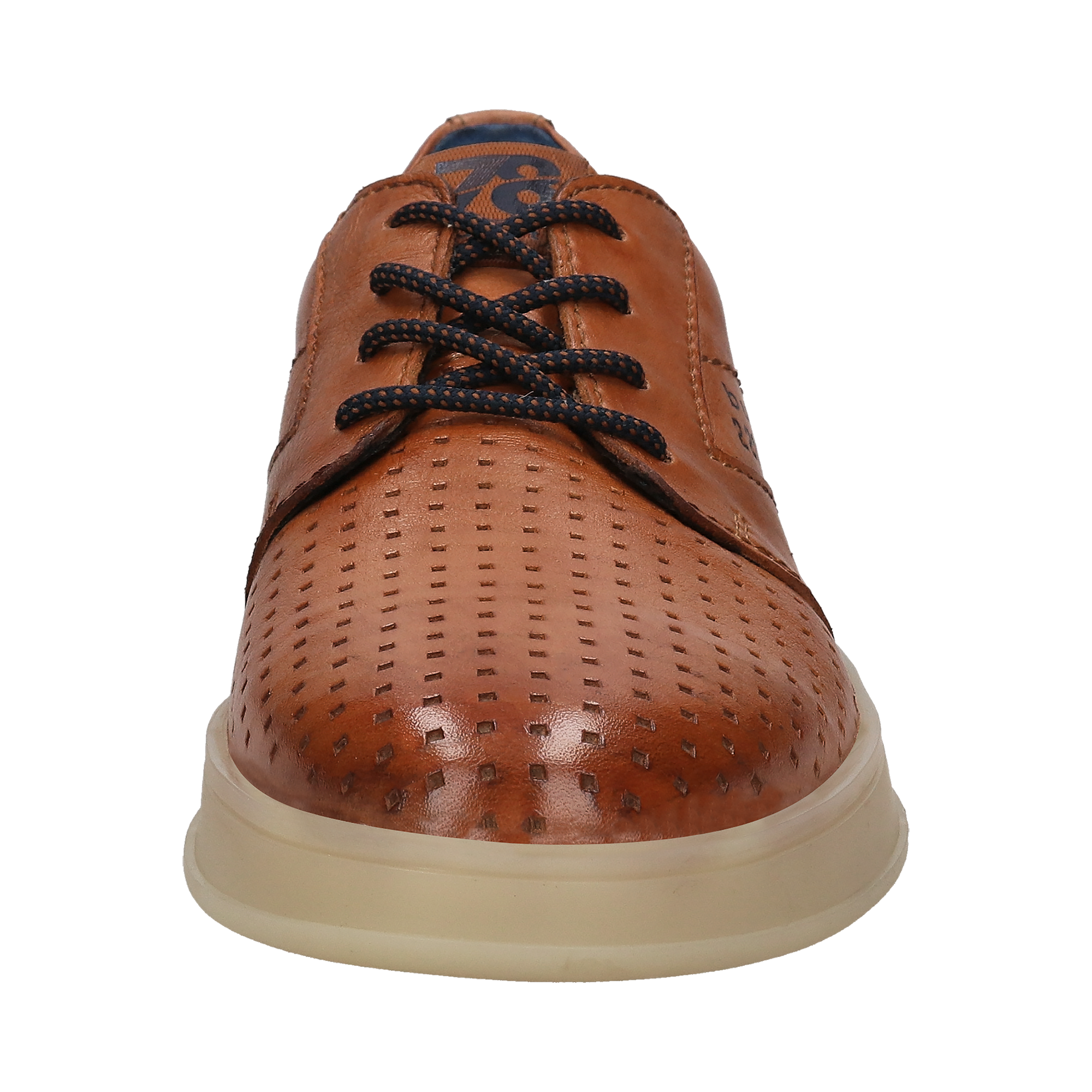 Sneaker in pelle color cognac