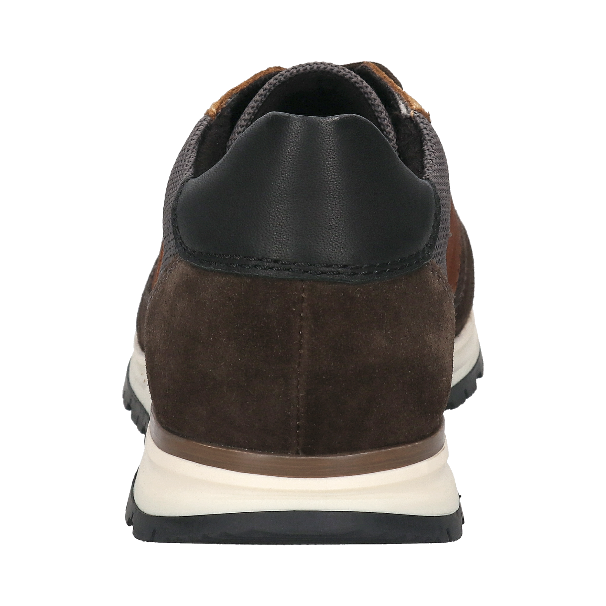 Leather sneaker dark brown