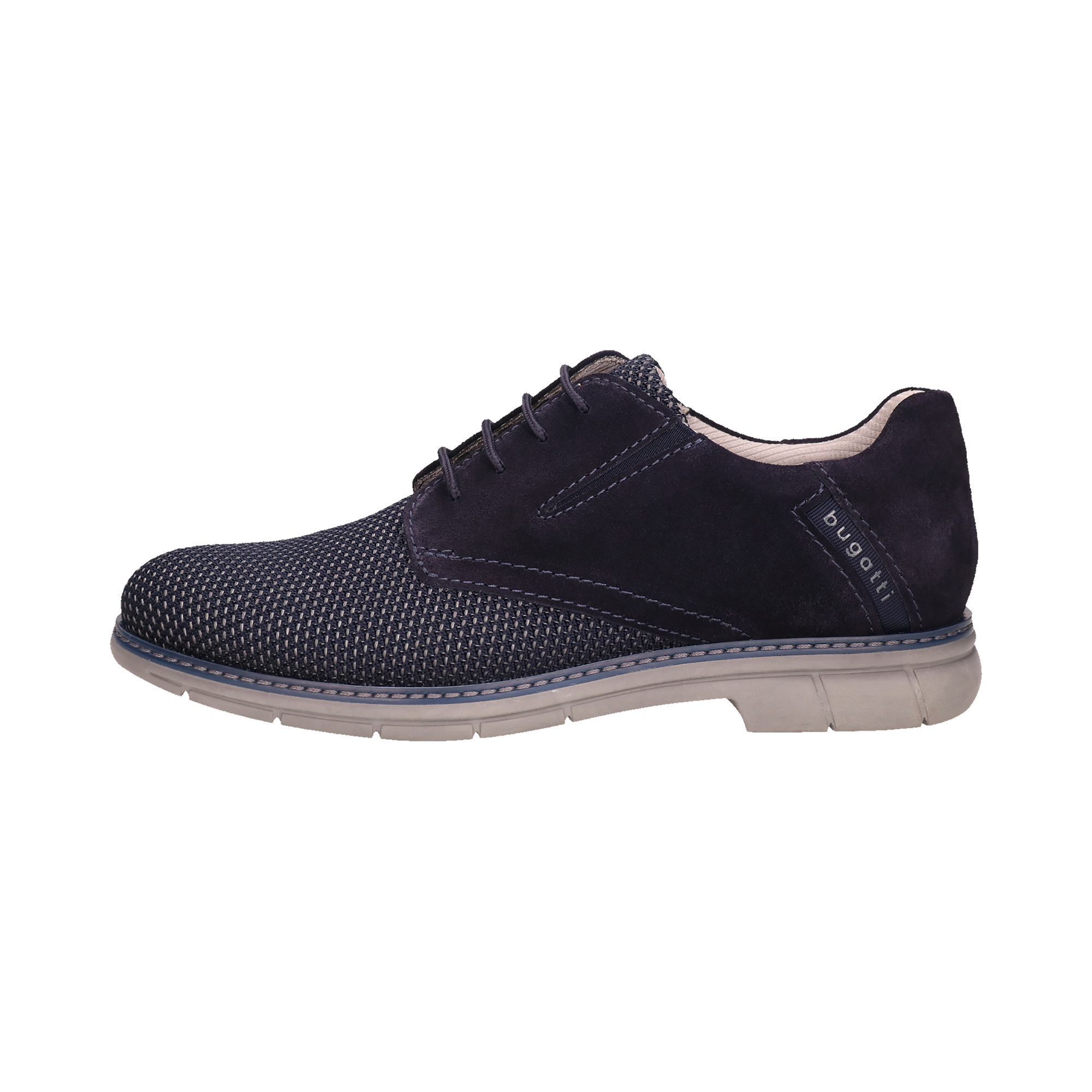 Leather lace-up dark blue