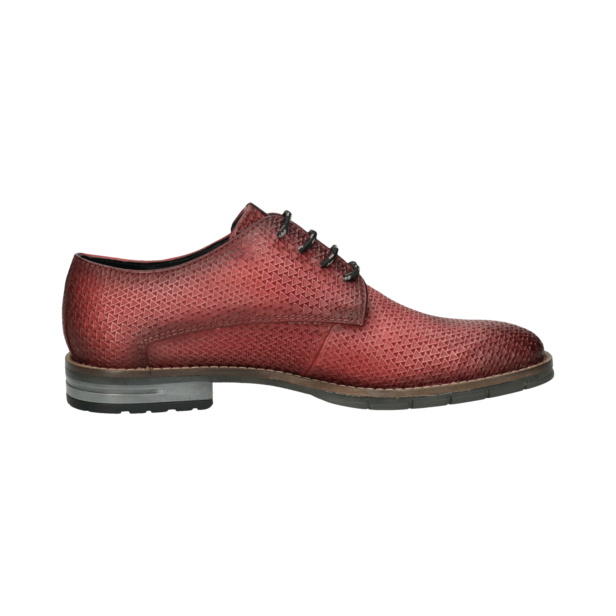 Leather lace-up red