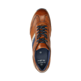 Sneaker in pelle color cognac