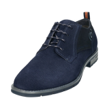 Leather lace-up dark blue