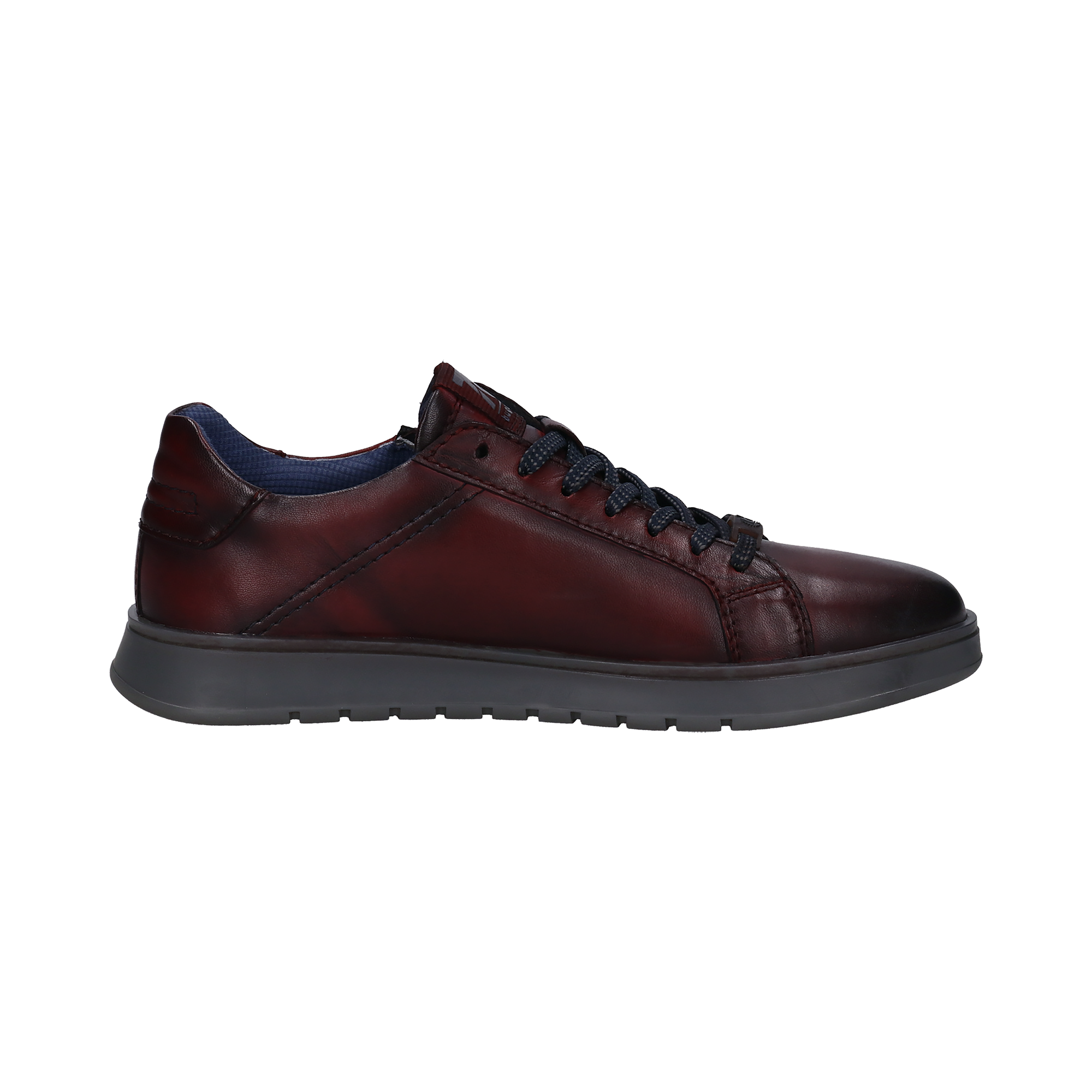 Leather sneaker red