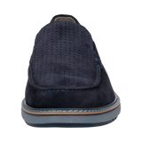 Leder Slip on dunkelblau