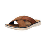 Leather Slippers Cognac