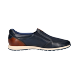 Leder Slip on dunkelblau