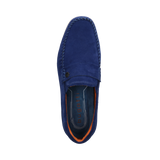 Leather moccasin blue