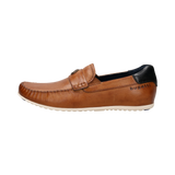 Leather moccasin cognac