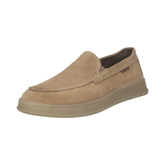 Leather moccasin beige