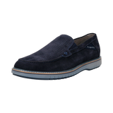 Leder Slip on dunkelblau