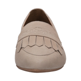 Leather loafers beige