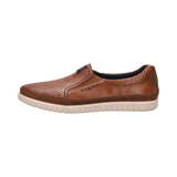 Leder Slip on cognac