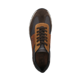 Leather sneaker dark brown